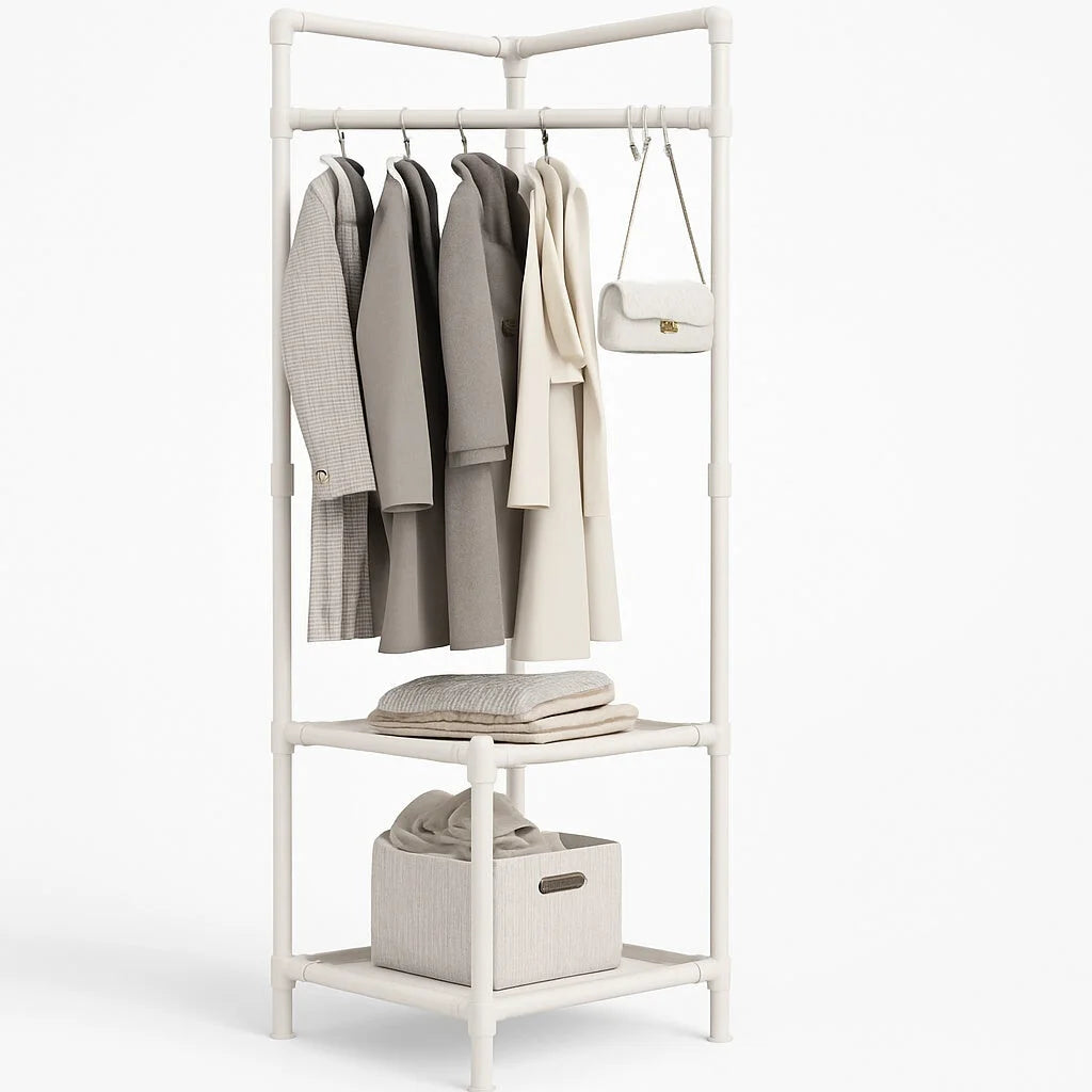 Portant Vêtement avec Etagère Blanc Polaire disponible sur Mon Portant Vetement