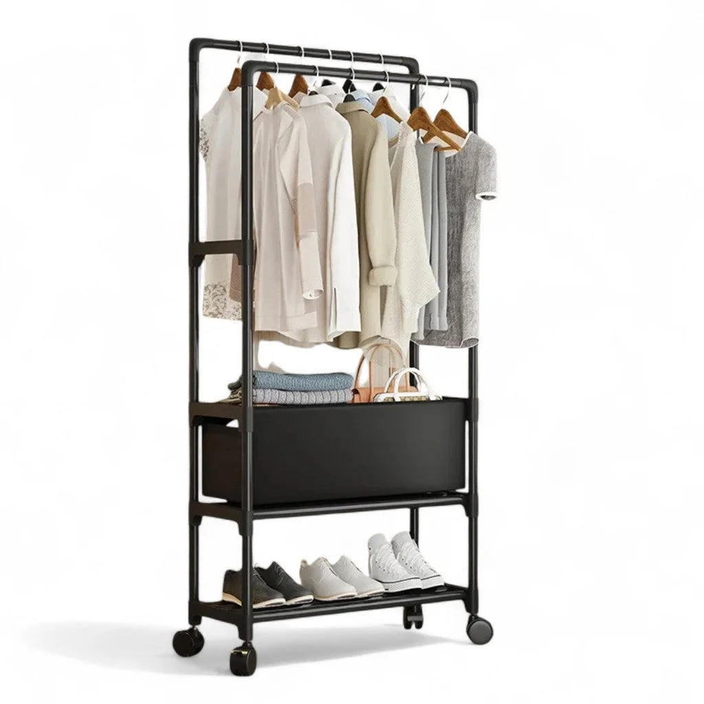 Portant Vêtement avec Tiroir Noir Onyx disponible sur Mon Portant Vetement