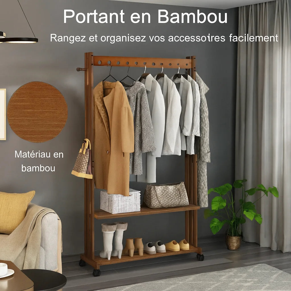 Portant Vêtement Bois Ancien disponible sur My Store