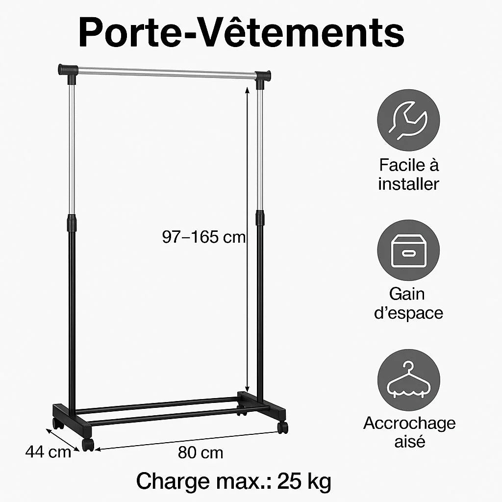 Support Vêtement Chambre disponible sur Mon Portant Vetement